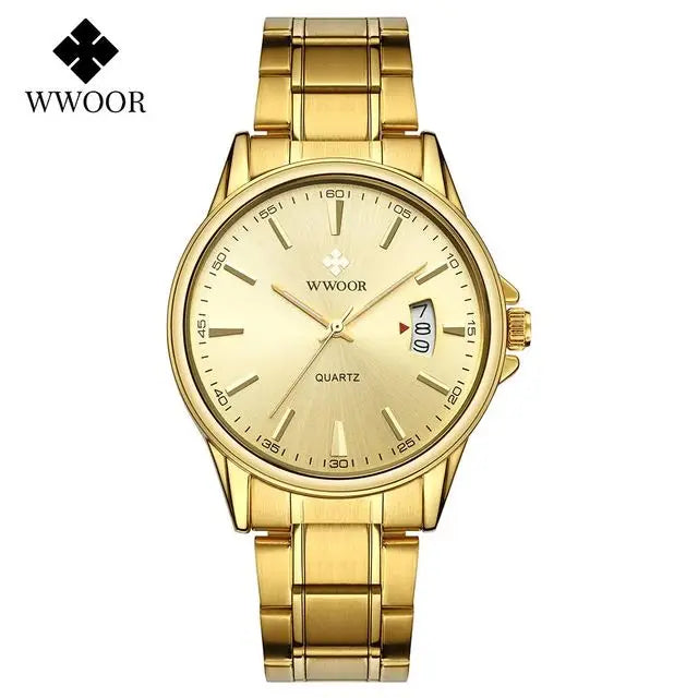 Relógio Masculino Luxuoso WWOOR 8833 - a prova d'água - Frete grátis