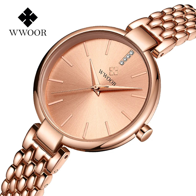 Relógio Feminino WWOOR 8865 - A prova d'água
