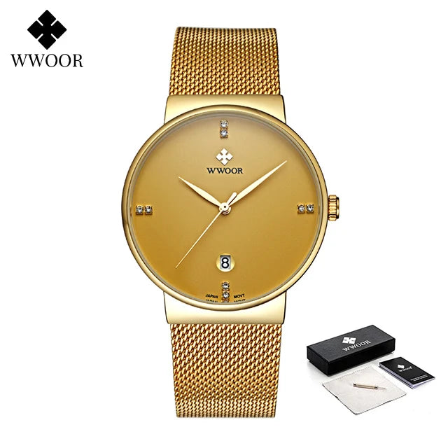 Relógio Masculino de Luxo WWOOR 8018 - A prova d'água