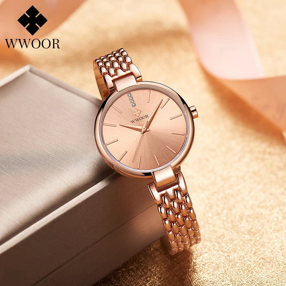 Relógio Feminino WWOOR 8865 - A prova d'água