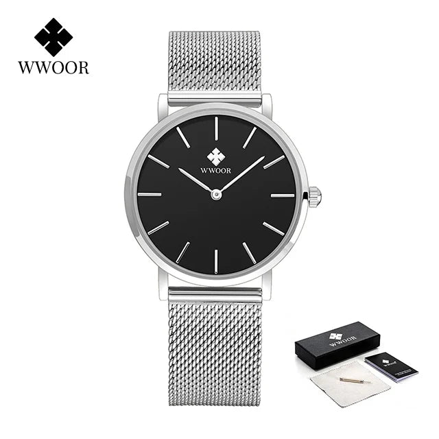 Relógio Feminino Elegância Minimalista WWOOR 8840 - A prova d'água