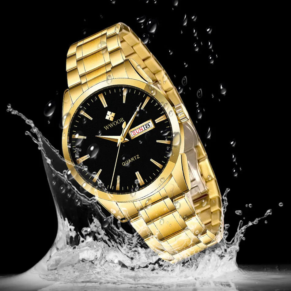 Relógio Masculino de Luxo WWOOR 8801 - A prova d'água - Frete grátis