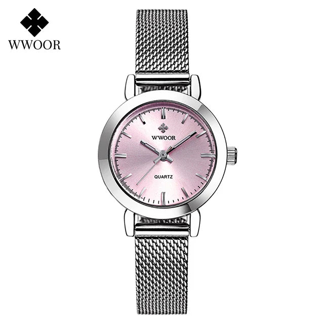 Relógio Feminino Pulseira de aço inoxidável WWOOR 8823 - A prova d'água