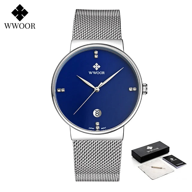 Relógio Masculino de Luxo WWOOR 8018 - A prova d'água