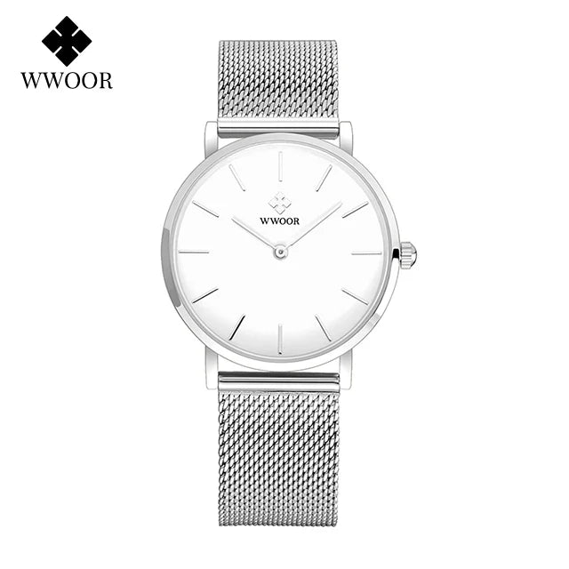 Relógio Feminino Elegância Minimalista WWOOR 8840 - A prova d'água