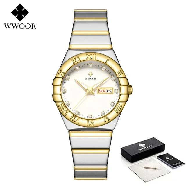 Relógio Feminino WWOOR 8885L - A prova d'água