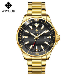 Relógio Fashion e Casual WWOOR 8847 - Aço inoxidável - A prova d'água