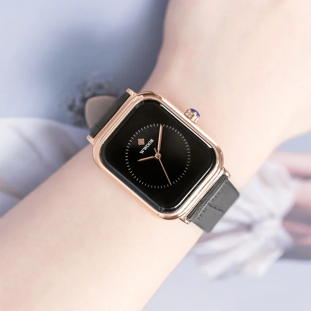 Relógio Feminino de Luxo WWOOR 8873P - A prova d'água