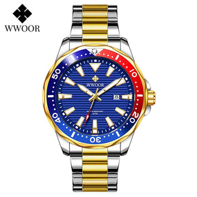 Relógio Fashion e Casual WWOOR 8847 - Aço inoxidável - A prova d'água