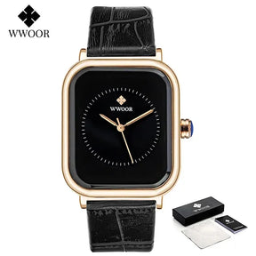 Relógio Feminino de Luxo WWOOR 8873P - A prova d'água