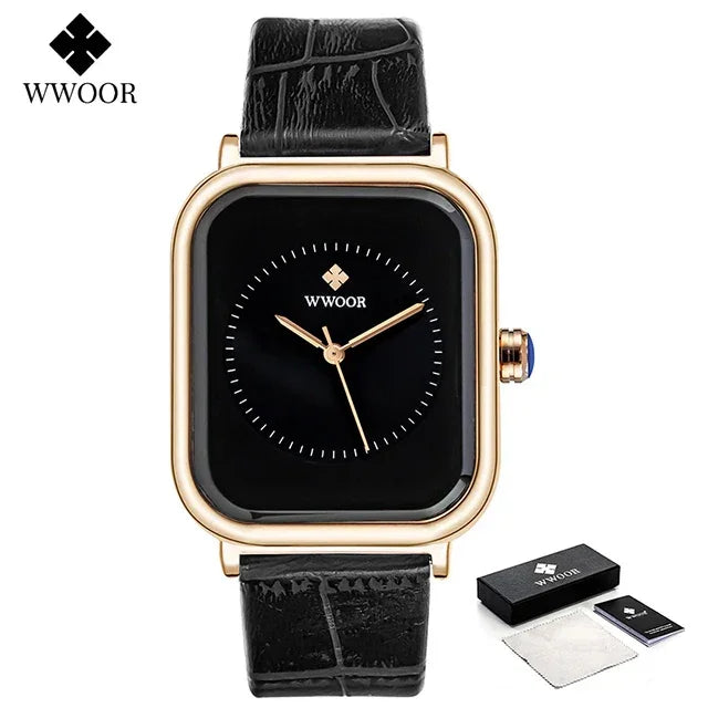 Relógio Feminino de Luxo WWOOR 8873P - A prova d'água
