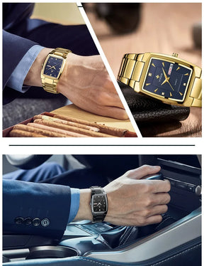 Relógio Masculino WWOOR 8837 Gold – A prova d'água