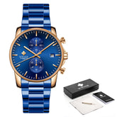 Relógio Casual de Alta Performance com Cronógrafo WWOOR 8844-d - Aço inoxidável