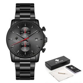 Relógio Casual de Alta Performance com Cronógrafo WWOOR 8844-d - Aço inoxidável