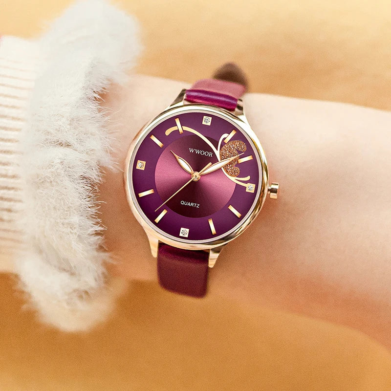 Relógio Feminino Automático WWOOR 8839 - A prova d'água
