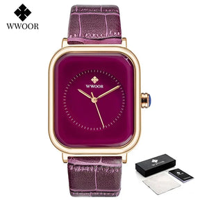 Relógio Feminino de Luxo WWOOR 8873P - A prova d'água
