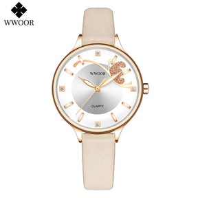 Relógio Feminino Automático WWOOR 8839-c - A prova d'água