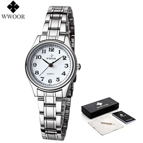 Relógio Feminino WWOOR 8805L - Aço inoxidável - A prova d'água