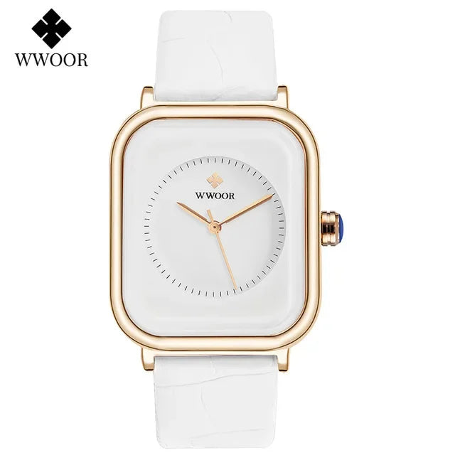 Relógio Feminino de Luxo WWOOR 8873P - A prova d'água