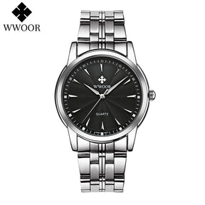 Relógio Masculino Clássico WWOOR 8028 - A prova d'água - Frete grátis