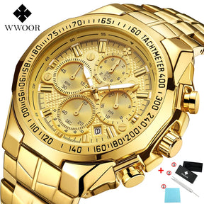 Relógio Esportivo WWOOR 8868 _ Aço inoxidável - A prova d'água