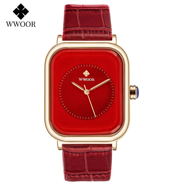 Relógio Feminino de Luxo WWOOR 8873P - A prova d'água