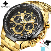Relógio Esportivo WWOOR 8868 _ Aço inoxidável - A prova d'água
