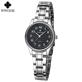 Relógio Feminino WWOOR 8805L - Aço inoxidável - A prova d'água