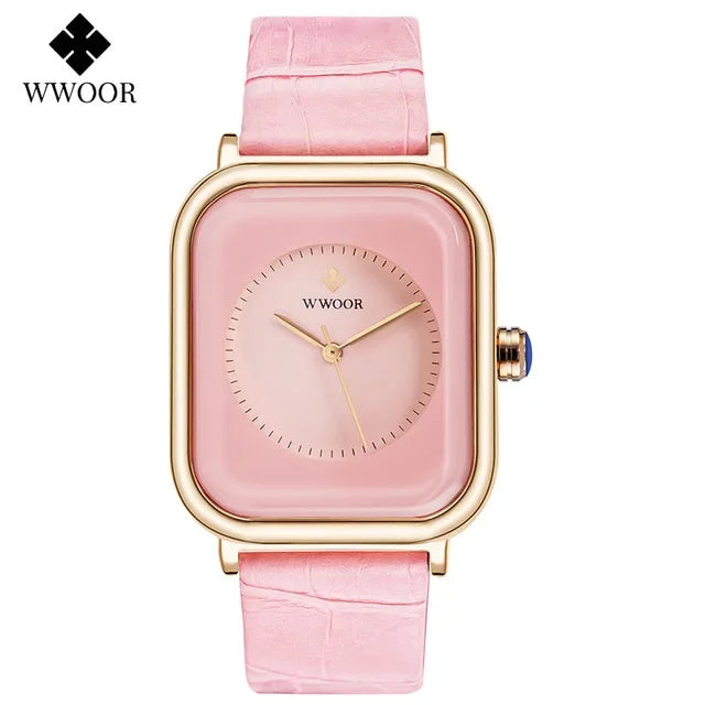 Relógio Feminino de Luxo WWOOR 8873P - A prova d'água