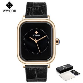 Relógio Feminino de Luxo WWOOR 8873P - A prova d'água