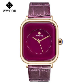 Relógio Feminino de Luxo WWOOR 8873P - A prova d'água