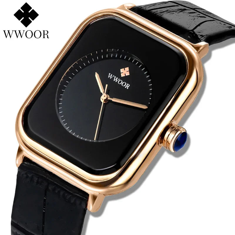 Relógio Feminino de Luxo WWOOR 8873P - A prova d'água