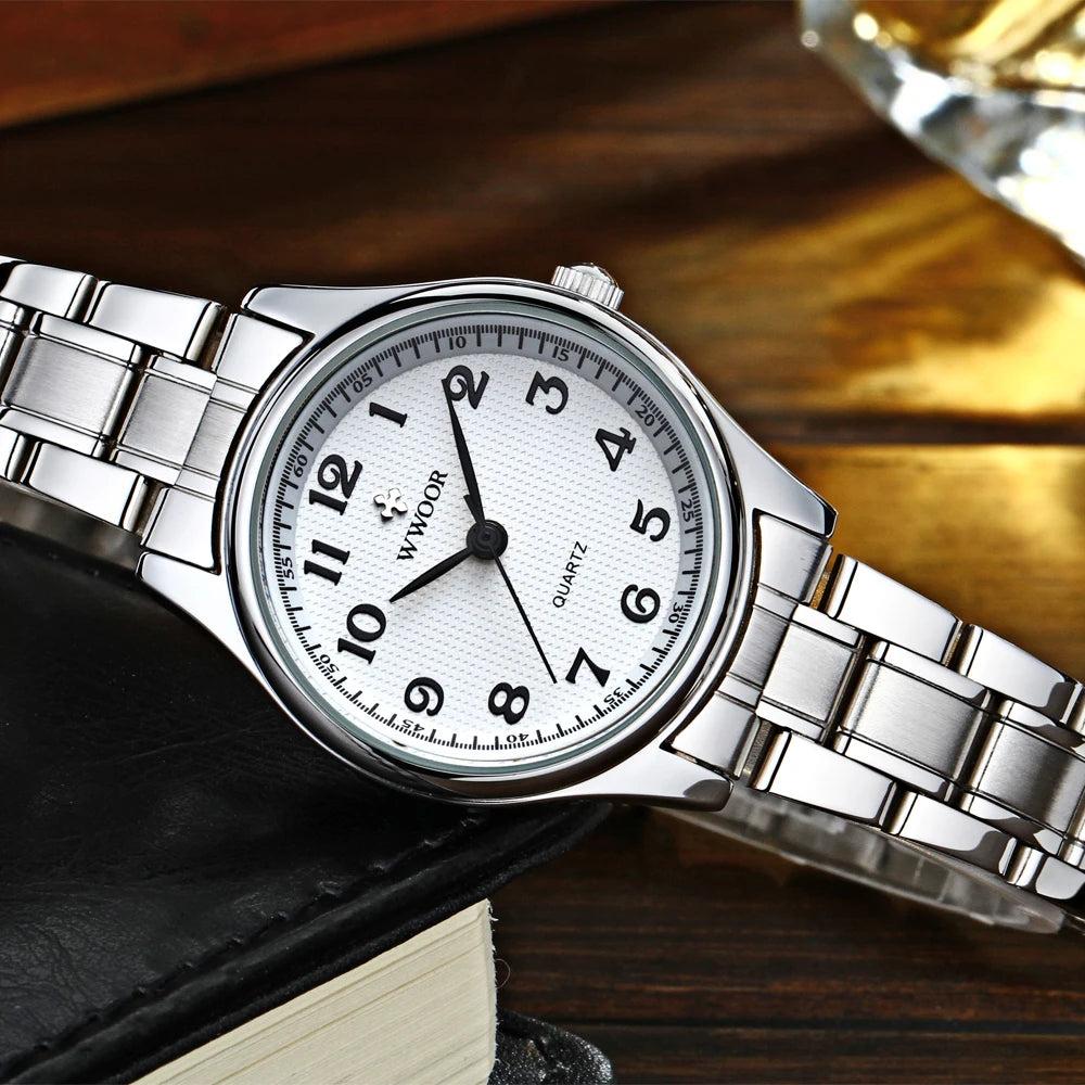 Relógio Feminino WWOOR 8805L - Aço inoxidável - A prova d'água
