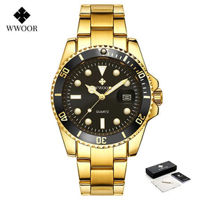 "Último Dia" Últimas Unidades - Relógio Masculino WWOOR MARINE - Aço inoxidável - A prova d'água
