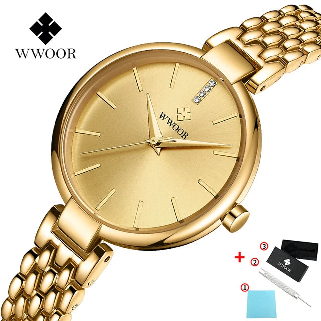 Relógio Feminino WWOOR 8865-c  - A prova d'água
