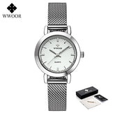 Relógio Feminino Pulseira de aço inoxidável WWOOR 8823 - A prova d'água