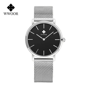 Relógio Feminino Elegância Minimalista WWOOR 8840 - A prova d'água