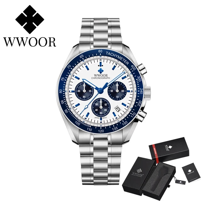 Relógio de Alta Performance com Cronógrafo WWOOR S902-b - A prova d'água