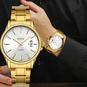 Relógio Masculino Luxuoso WWOOR 8833 - a prova d'água - Frete grátis