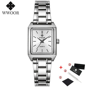 Relógio Feminino Elegante WWOOR 8850 FAKOSS - A prova d'água