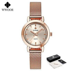 Relógio Feminino Pulseira de aço inoxidável WWOOR 8823 - A prova d'água