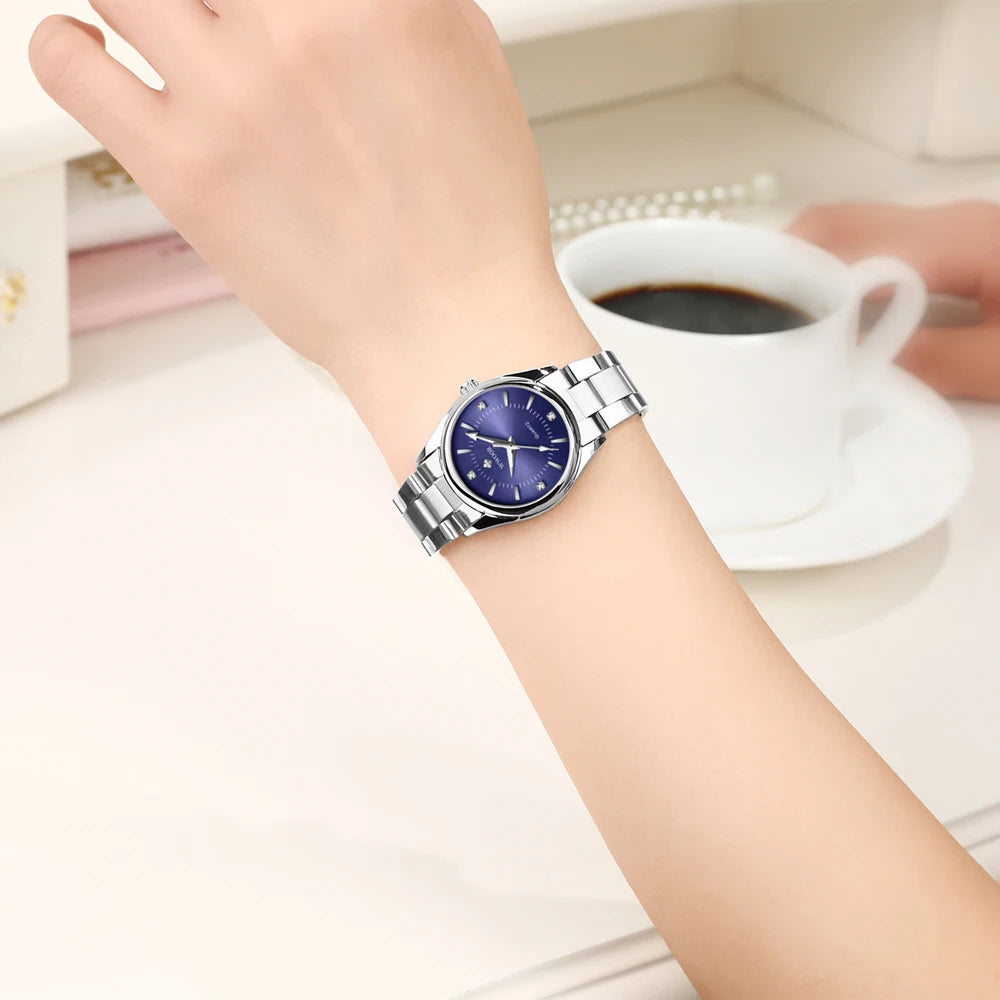 Relógio Feminino WWOOR 8852 - Aço inoxidável - A prova d'água