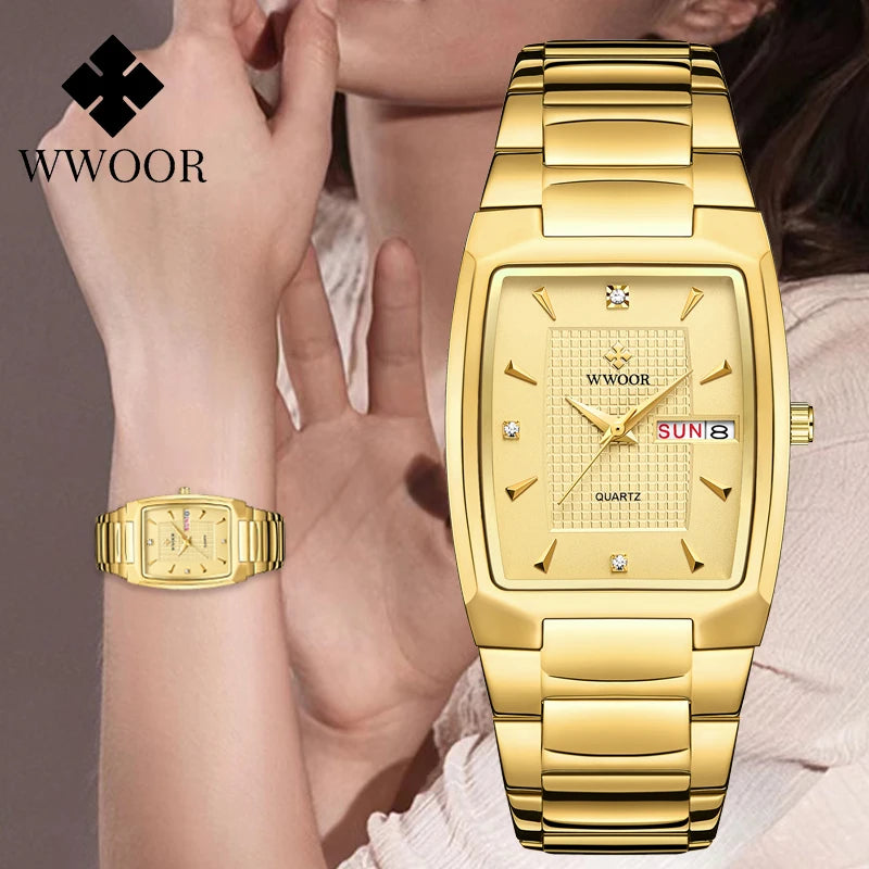 Relógio Feminino WWOOR 8837-CB - A prova d'água