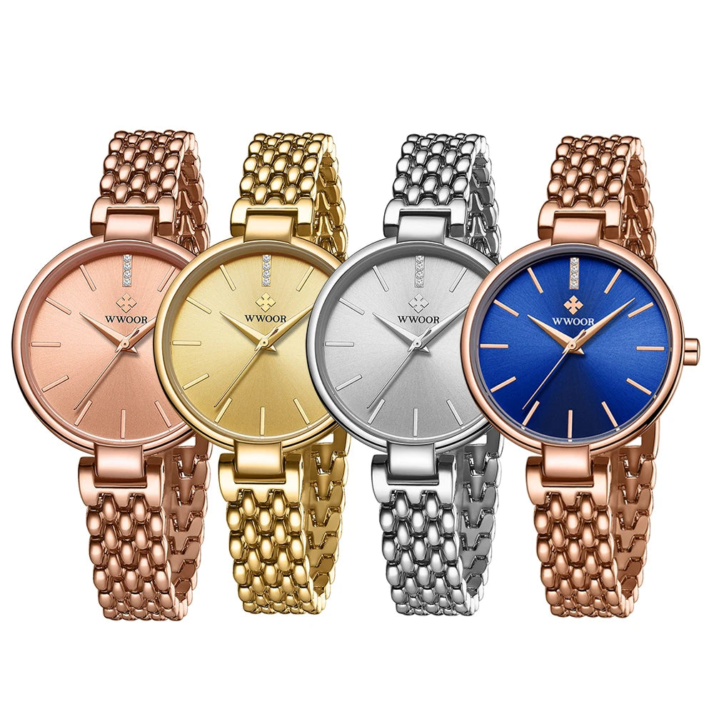 Relógio Feminino WWOOR 8865-c  - A prova d'água