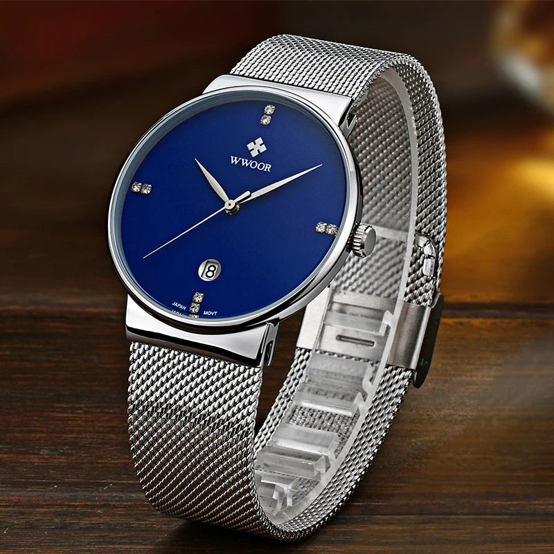 Relógio Masculino de Luxo WWOOR 8018 - A prova d'água