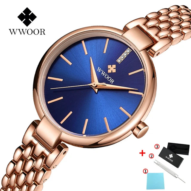 Relógio Feminino WWOOR 8865  - A prova d'água