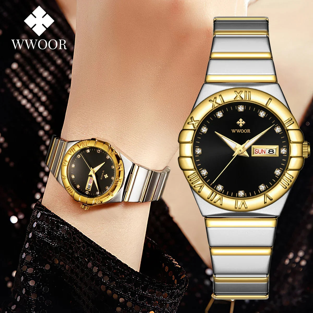 Relógio Feminino WWOOR 8885L - A prova d'água