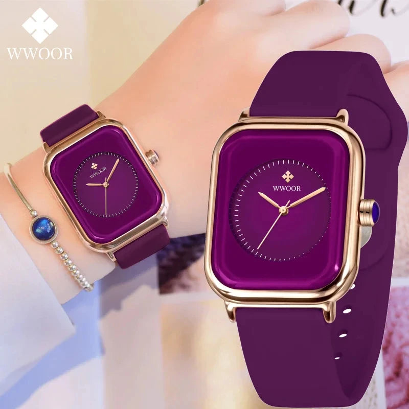 Relógio Feminino WWOOR 8873 - A prova d'água