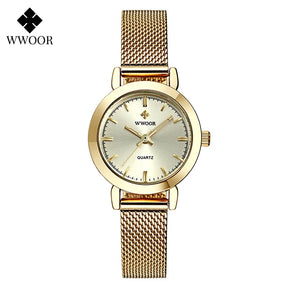Relógio Feminino Pulseira de aço inoxidável WWOOR 8823 - A prova d'água