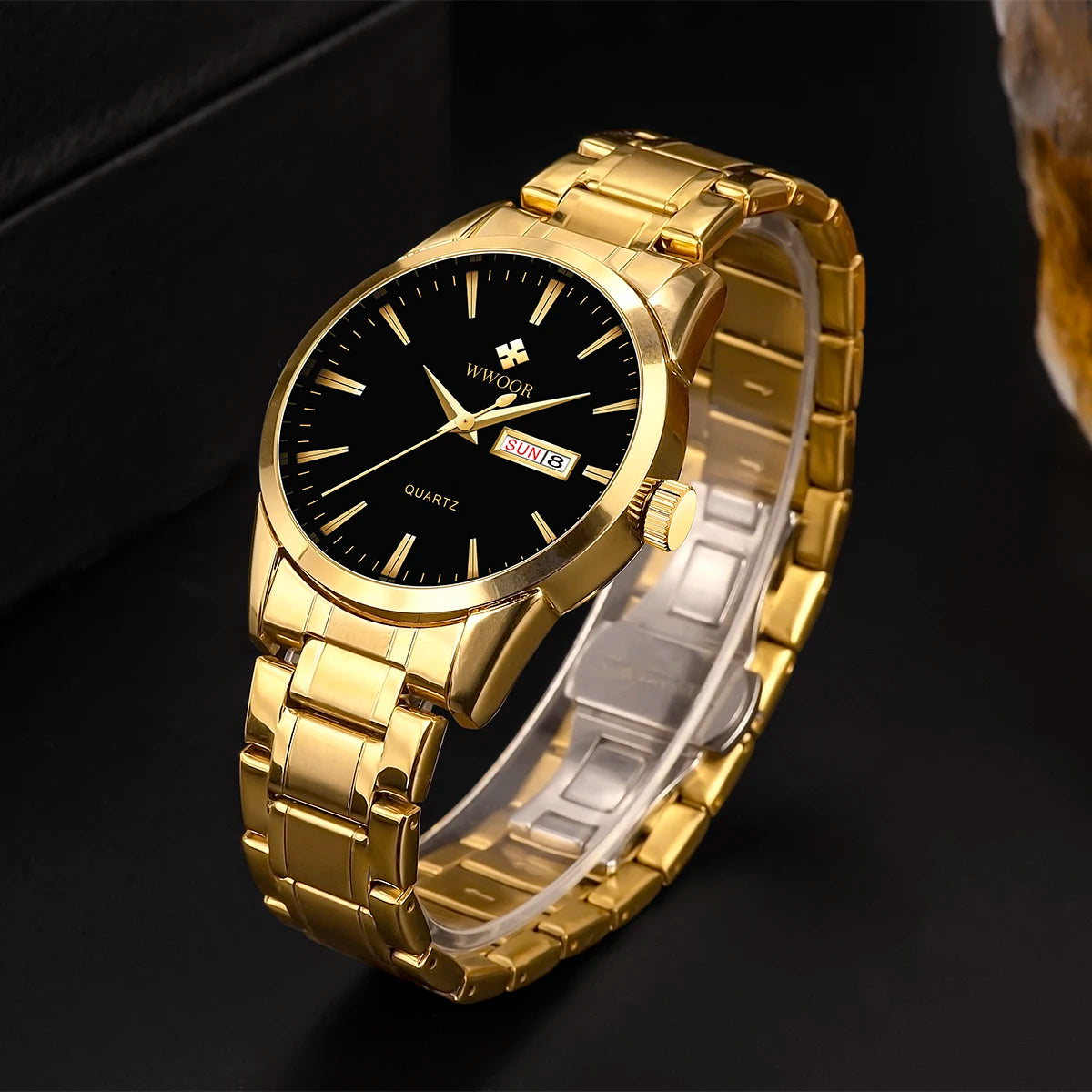 Relógio Masculino de Luxo WWOOR 8801 - A prova d'água - Frete grátis